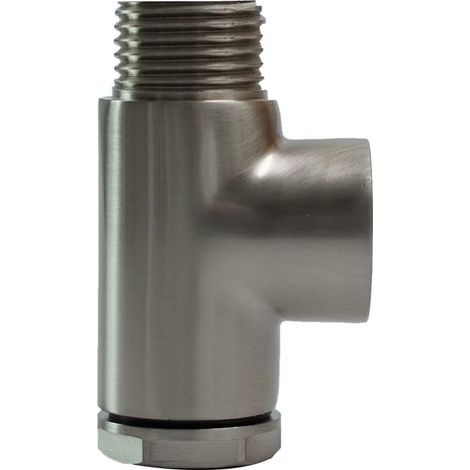 Warmehaus Heating Element Connector Dual Fuel Towel Rail Warmer Radiator T Piece Radiator Rail Satin Nickel