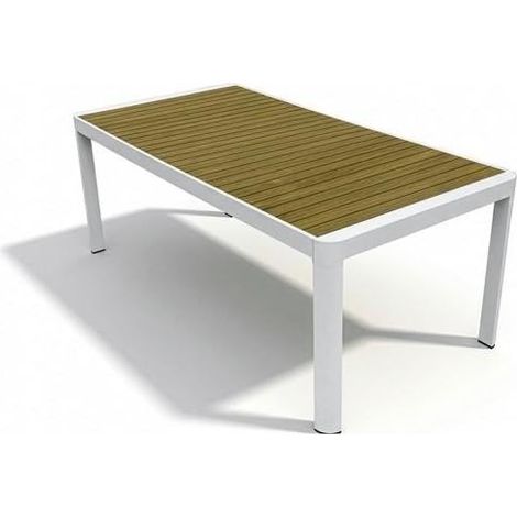 Table Extensible d'extérieur en Aluminium Blanc 75 x 240 x 90 cm (1/2)