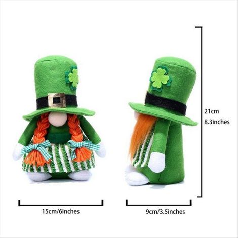 DéCorations de Gnomes de la Saint-, Peluche de Gnomes Verts Porte- pour, Cadeaux de PoupéE en Peluche de la Saint- pour la (1/5)