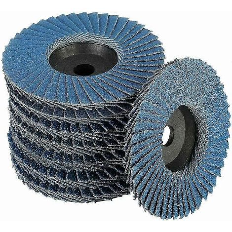 Ensemble de 8 disques abrasifs de 76 mm avec des grains de 40, 60, 80 et 120 mesh, compatibles avec les meules en métal et en bois. (1/5)