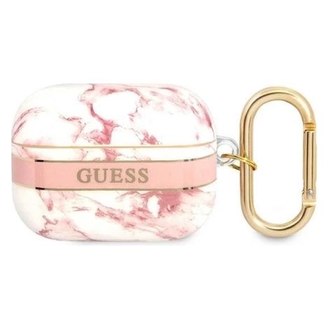 Collection Guess guaphchmap Coque AirPods Pro rose/rose avec bracelet en marbre (1/4)