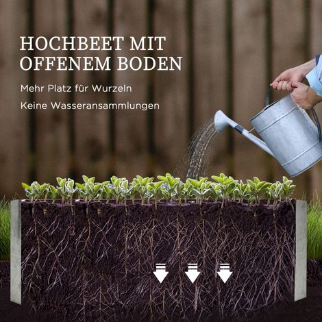 Coffre de jardin surélevé 53x53x90cm avec abri en plastique et treillis pour plantes grimpantes, idéal balcon et potager (1/5)