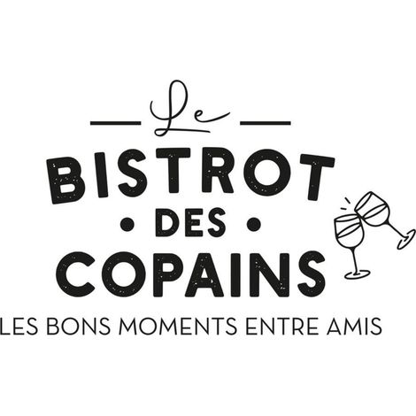 Autocollant mural Le Bistrot des Copains (1/2)