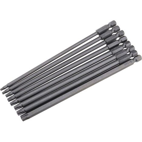 Embouts Torx - Embouts De Tournevis Hexagonaux 1/4 Pouces - Acier S2 - Longueur 150 Mm - T8 T10 T15 T20 T25 T27 T30 T40 - Lot De 8 (1/4)
