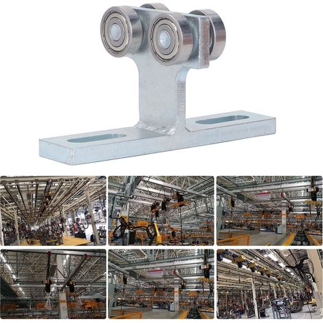 Ensemble de poulie en T, petite poulie porteuse, quincaillerie pour rail de poulie à poussée-traction, poulie en T (1/5)