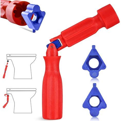 Clé pour siège de toilette, outil de serrage pour siège de toilette, outils de plomberie, kit d'installation pour plombier, clé de montage et de démontage. (1/5)