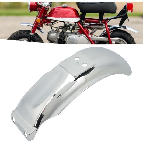 Schutzplatte aus Chrom für den hinteren Kotflügel von Motorrädern, passend für 8- oder 10-Zoll-Räder an Honda Z50, Z50A, Z50J, Z110 und Z125. (1/5)