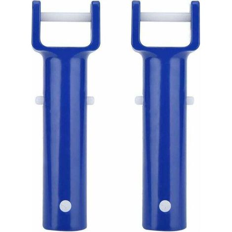 2Pcs Poignée Bleu De Piscine Clip De Spa Accessoires De Piscine Flexible Spa Et Piscine Tête D'aspirateur (1/4)