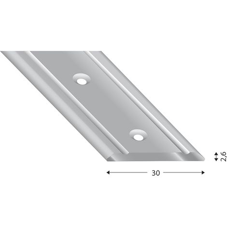 Kügele Abdeckprofil (Übergangsleiste) gelocht 30/1000mm Alu silber eloxiert