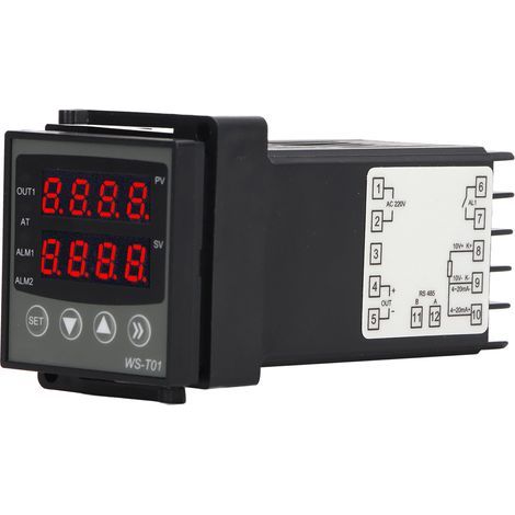 Intelligenter PID-Temperaturregler, Digitalanzeige, ABS-Smart-Thermostat für die Druck- und Chemieindustrie, DC24V (1/5)