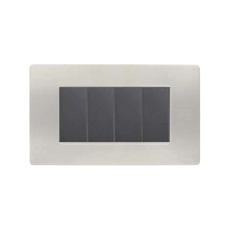 Placca Flexa Tecnopolimero Polvere 4 Moduli Simon Urmet 11804.PV