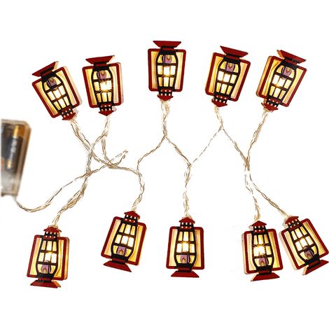 Guirnalda de luces decorativas en forma de media luna, 1,5 m, 10 LED, luz blanca cálida. (1/5)