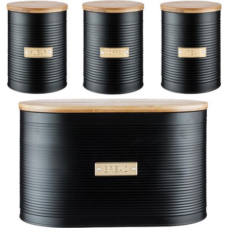 Typhoon Otto Black 4 Piece Kitchen Storage Set (1/5)