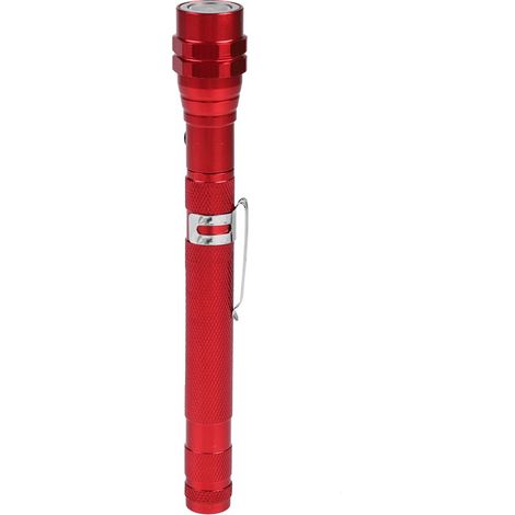 Multifunktionale, flexible Mini-Teleskop-LED-Taschenlampe mit drehbarem Lampenkopf und magnetischem Ende (Rot) (1/5)