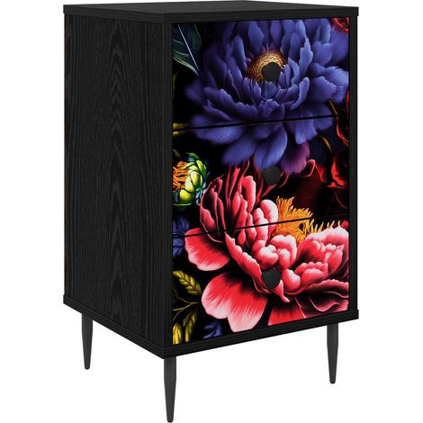Maison Exclusive - Armadio da Notte KIEL Rovere Nero 36 x 33 x 61 cm (1/5)