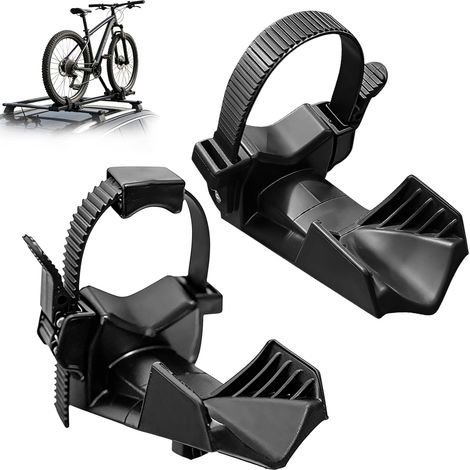 Support de Roue à Vélo, Lot de 2 Butoirs de Roue, Butées de Roue, Support de Fixation de Roue à Vélo de 3.11 Zoll pour Les VTT et Les vélos de Route, Aucun Outil (1/5)
