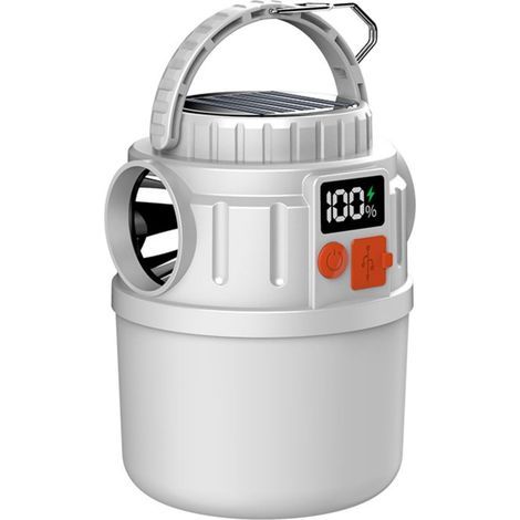 Lampe de camping avec trois sources de lumière et fonction de charge inversée pour une utilisation en cas de crise, lampe de camping imperméable télécommandée (1/5)