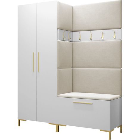 Conjunto para recibidor Nomal I, Manila 02, 196x158x44cm, Aglomerado laminado, Tapiz, Montada en la pared, Colocada (1/5)