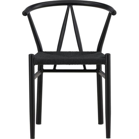 Alfons chaise de salle à manger accoudoirs noir. (1/5)