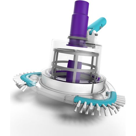 Kokido – Aspirateur piscine manuel V-Trap pour piscines hors sol 4,5 à 5,5m – Débit 3m3/h – Tête lestée et brosses pour nettoyage efficace