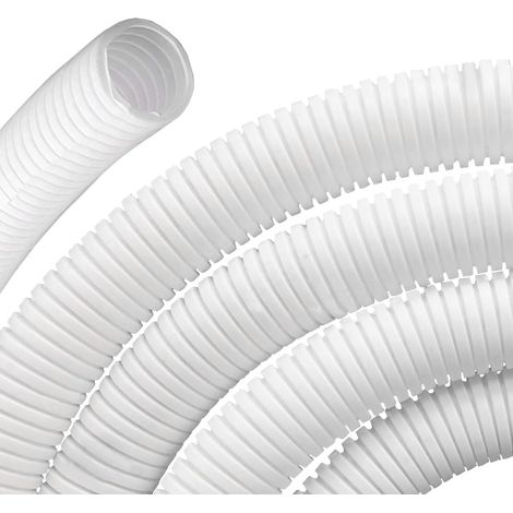 Gaine Câbles Électriques Voiture Gaine Ondulée Flexible Protection Cache Fermé Tuyau Fil Gaine Isolante Conduit Tube Rangement Câble Blanc Extérieur 15mm Long 5 Mètres (1/5)