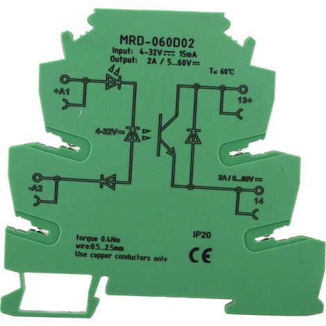 MRD-060D2 Ultra Thin 6.2mm Solid State Relay Module Input 4-32VDC NO (1/5)