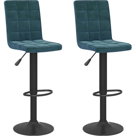 Maison Exclusive - Barhocker 2 Stk. Blau Samt