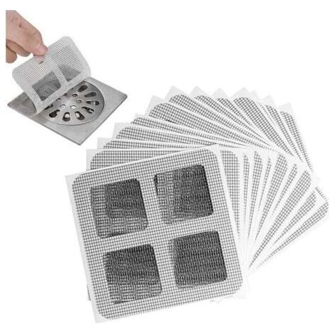 Disposable Hair Drain Stickers, 2024 New Disposable Mesh Shower Drain Stickers, Hair Catcher for Bathroom, Laundry Room, Tub, Kitchen (4 Inch, 30 Pack) (1/4)