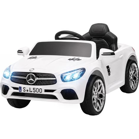AIYAPLAY Mercedes-Benz SL500 Elettrica 12V per Bambini con Telecomando, Bianca (1/5)