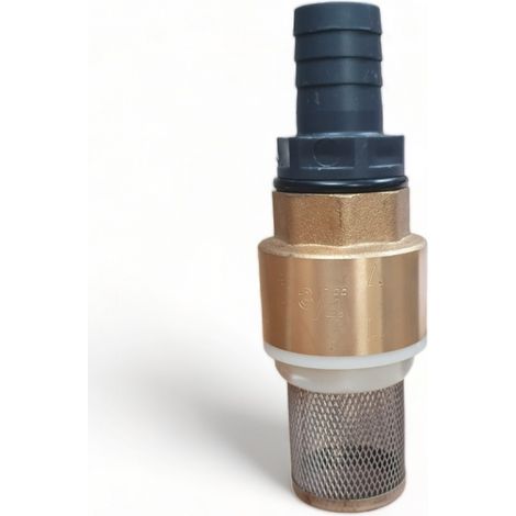 Clapet anti retour en laiton avec crépine et manchette, pour pompe - 3/4 pouce (20 mm) (1/3)