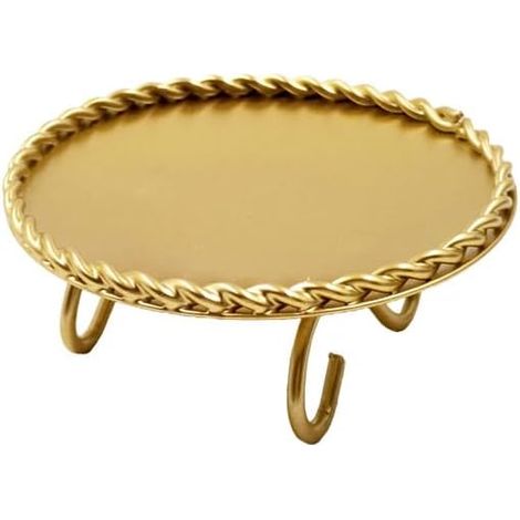 Lot de 2 bougeoirs géométriques ronds en fer - Bougeoir créatif en trois dimensions - Bougeoir décoratif pour bureau (1/3)