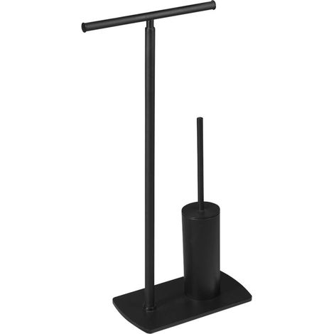 Gedy Florida piantana porta rotolo e porta scopino nero codice prod: 000073321400000 (1/4)