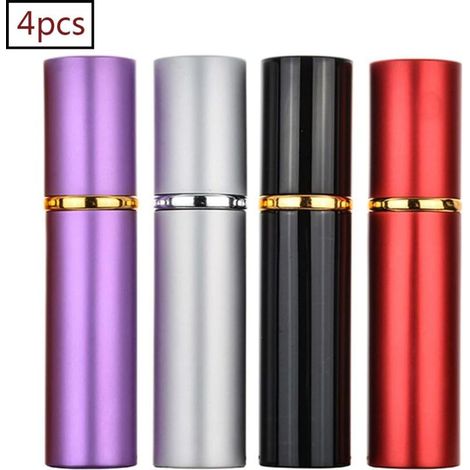 4 Pièces 10ml les vaporisateurs, Rechargeables de Parfum Vaporisateur de Voyage Portable Atomiseur (1/4)