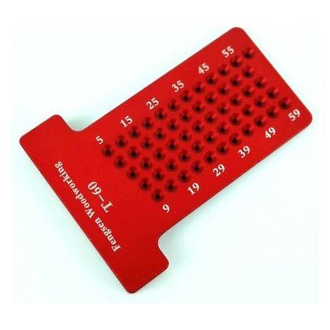 T-Winkel-Messlineal – Messlineal – Präzisionsmarkierung – Aluminiumlegierung – Metrisches Holzbearbeitungswerkzeug T60 Mini-Anreißnadel (T60) rot, einteilig