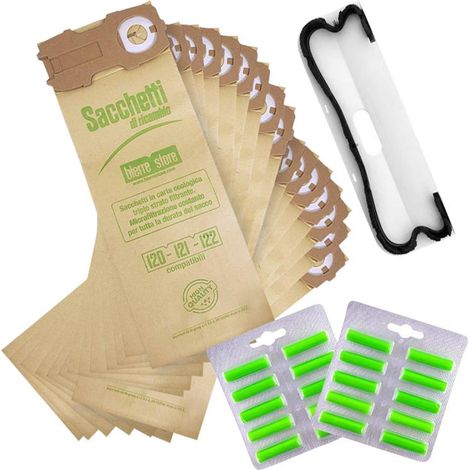 Sacchetti folletto vk 121 vk 122 vk 120 16pz 20 profumi  spazzola setole compatibili (1/4)
