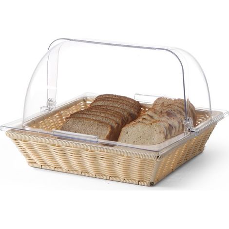 Polyrattan Brotkorb mit Deckel ROLLTOP GN2/3 Höhe 245mm - Hendi 426968 (1/3)