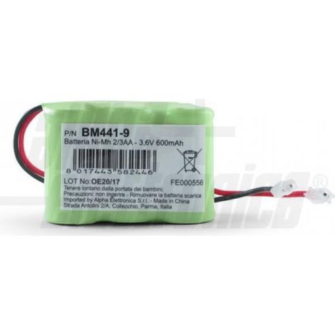 3,6v 600 mah bm441-9/b1 wiederaufladbare batterie