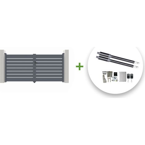 Pack portón eléctrico abatible VOGEL 300 x 160 cm + motor RANGER B150 (1/5)