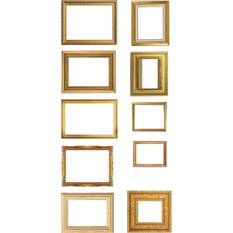 Lot de 20 stickers rétro cadre miroir PET pour DIY, scrapbooking, album photos, autocollants décoratifs artisanal type 1 (1/5)