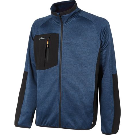 U-Power Arbeits-Sweatshirt mit Reißverschluss Hull Deep Blue Größe L