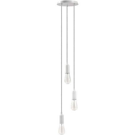 Suspension A TU ESTILO E27 3x60W Blanc (1/3)