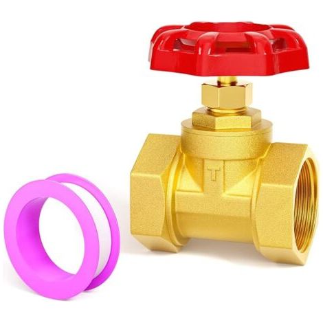 Pair Vanne à soupape industrielle en laiton robuste 2\" BSP DN50 avec poignée à volant pour l'eau, le pétrole et le gaz (1/5)