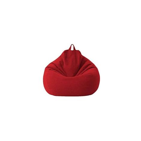 Housse de canapé lazy en tissu moelleux, sans remplissage, feuilletée, pour fauteuil inclinable, siège pouf, salon (Rouge, 80 x 90 cm)– (1/5)