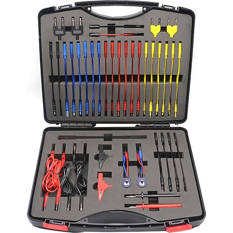 92 Kit de Fils de Test Multiples, Sonde de Testeur de Relais Électrique avec Pinces Crocodile pour Voiture 12V 24V/Testeur de Circuit de Tension (1/5)
