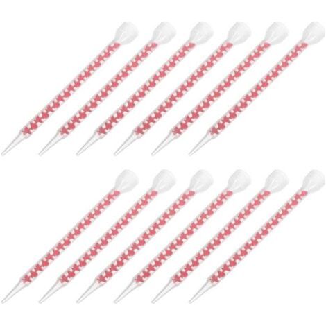 12 Embouts Mélangeurs de Calfeutrage en Spirale Buse de Finition pour Mastic Outil de Mélange Homogène pour Résine Époxy pour Joints Carrelage la Cuisine et Salle de Bain Lot (1/4)