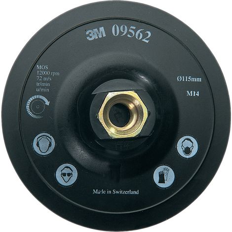 Plateau-support Scotch Brite™ DH-AC Ø 115 mm M14 autoagrippant (1/2)