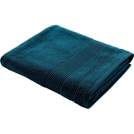 Drap de Bain "Tendresse" 90x150cm Bleu Indigo