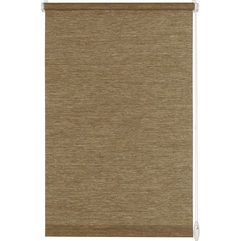 Gardinia Tenda a rullo con morsetto di fissaggio o adesiva, Per luce diurna, Opaca, Kit di montaggio incluso, EASYFIX Tenda a rullo Naturale, Nougat, 60 x 150 cm (LxA), tessuto (1/5)