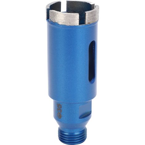 Foret scie cloche diamant 35mm pour carrelage, céramique, granit et marbre, filetage BSP 1/2 pouce, trépan perforateur professionnel (1/5)