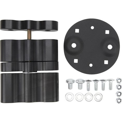 Ortviai Support d’extension pour bidon de carburant 1,75 gal (6,6 L) en aluminium anodisé noir, double verrouillage (1/5)